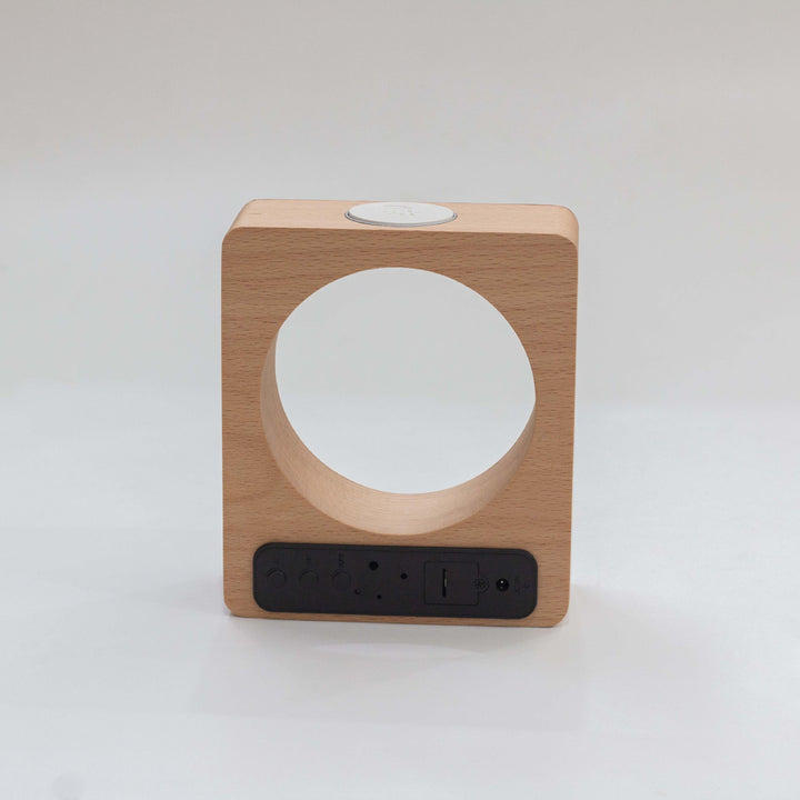 LED Wooden Clock Electronic Alarm Clock Square Creative Moon Wooden Clock