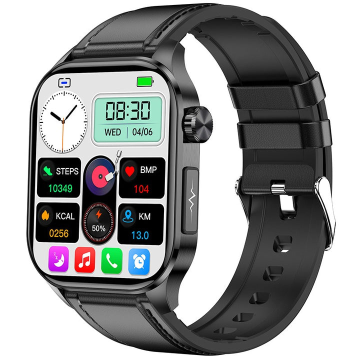 Smartwatch ECG blood glucose uric acid blood lipids body temperature men's photo and phone call watch