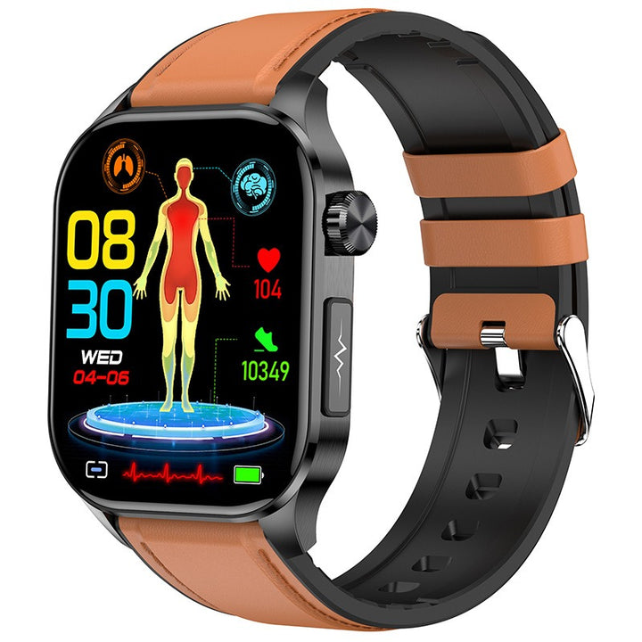 Smartwatch ECG blood glucose uric acid blood lipids body temperature men's photo and phone call watch