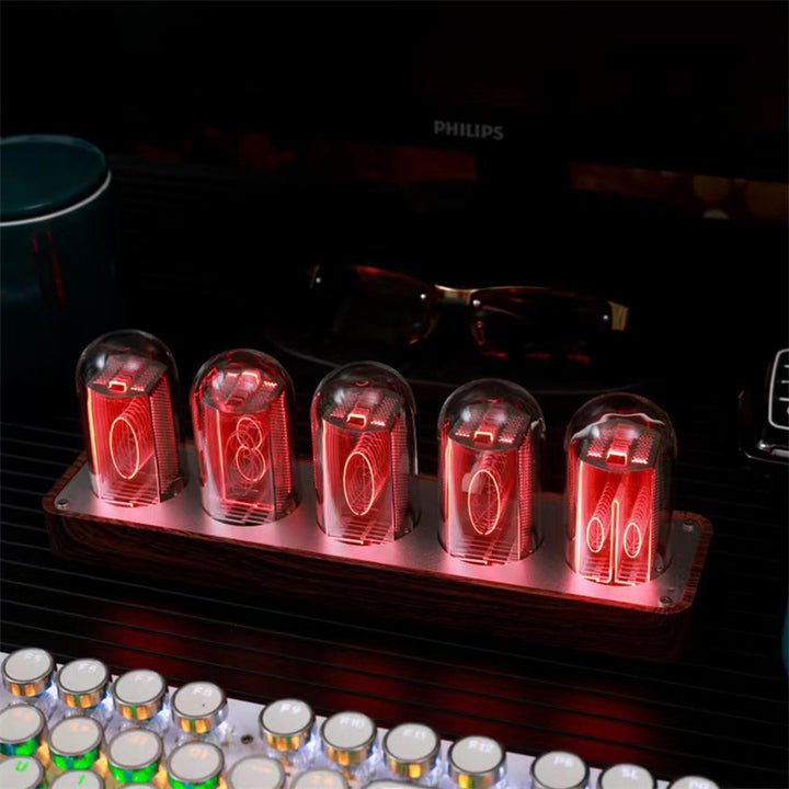 Reloj Cyberpunk Glow Tube Clock Creative Electronic Alarm Clock