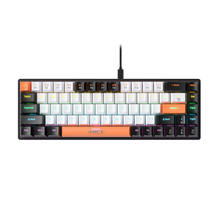 Teclado mecanico Old School  TYPE-C wired green axis, red axis, tea axis, black axis